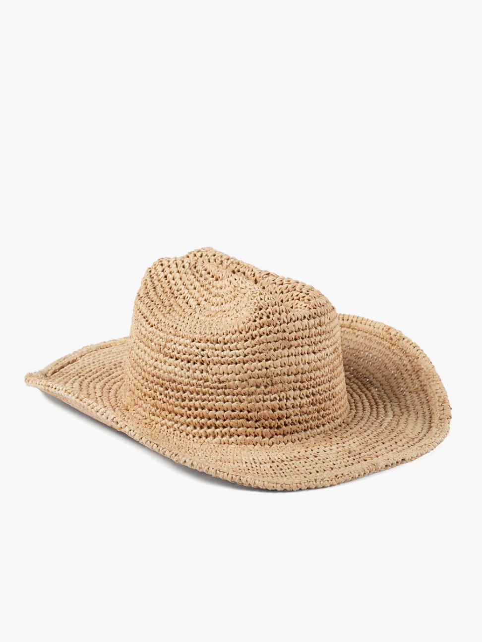 Lack Of Color Raffia Natural Straw Crochet Cowboy Hat
